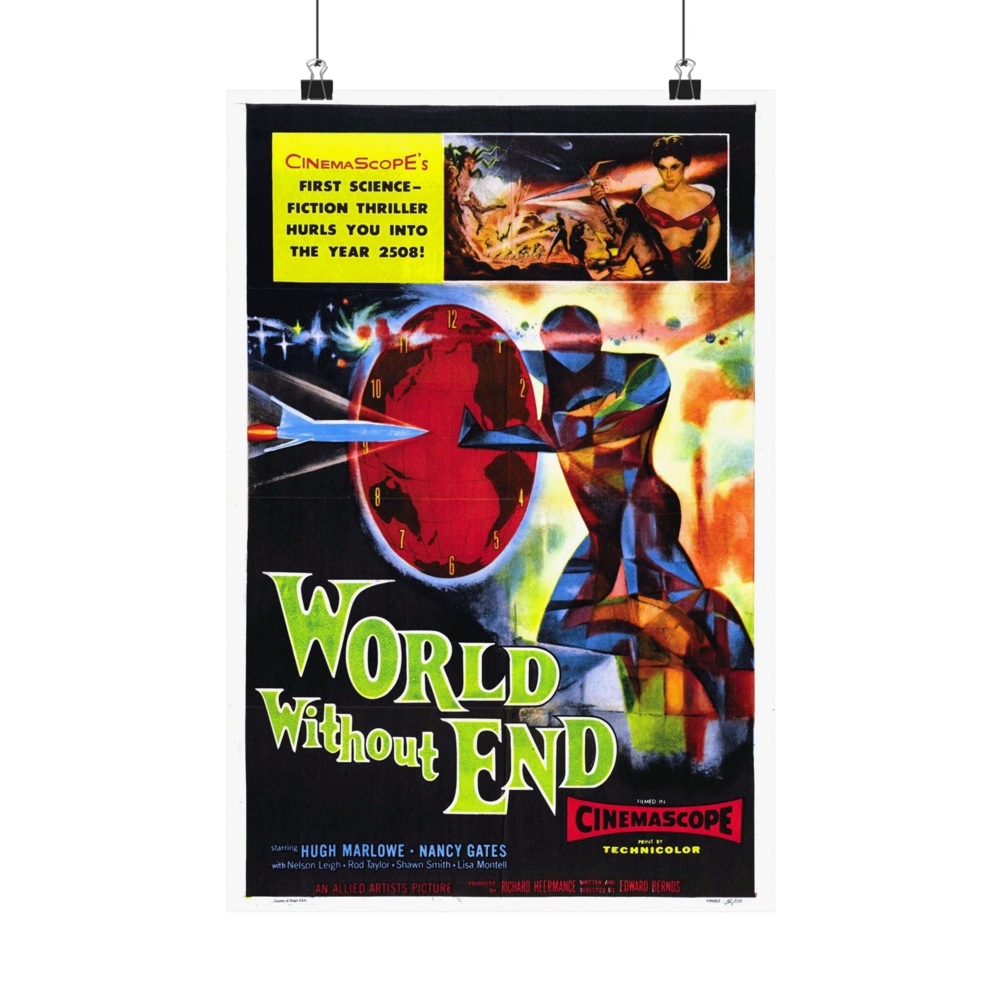 WORLD WITHOUT END 1956 - Paper Movie Poster-12″ x 18″-The Sticker Space