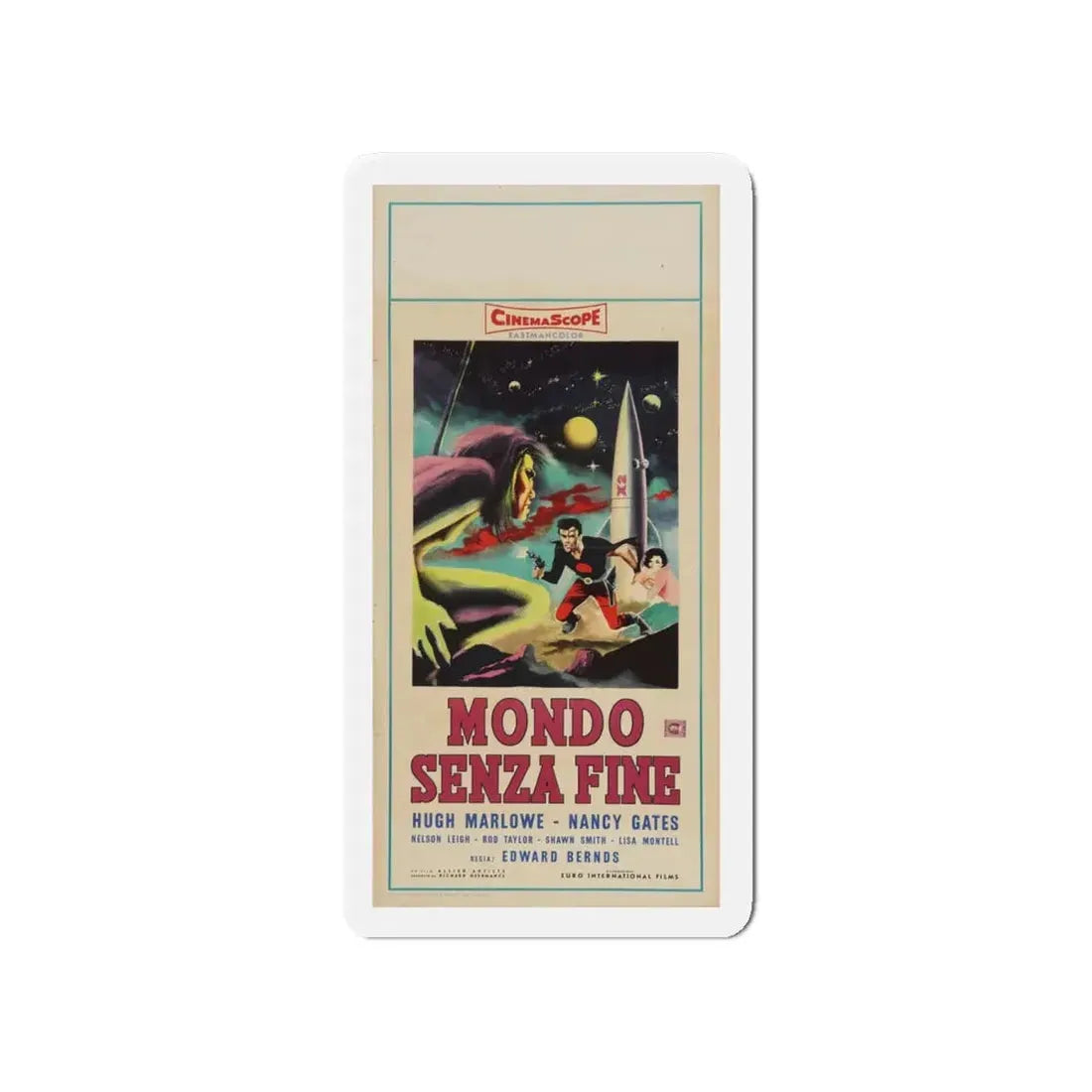 WORLD WITHOUT END (ITALIAN) 1956 Movie Poster - Refrigerator Magnet 4 Inch Die-Cut - The Sticker Space