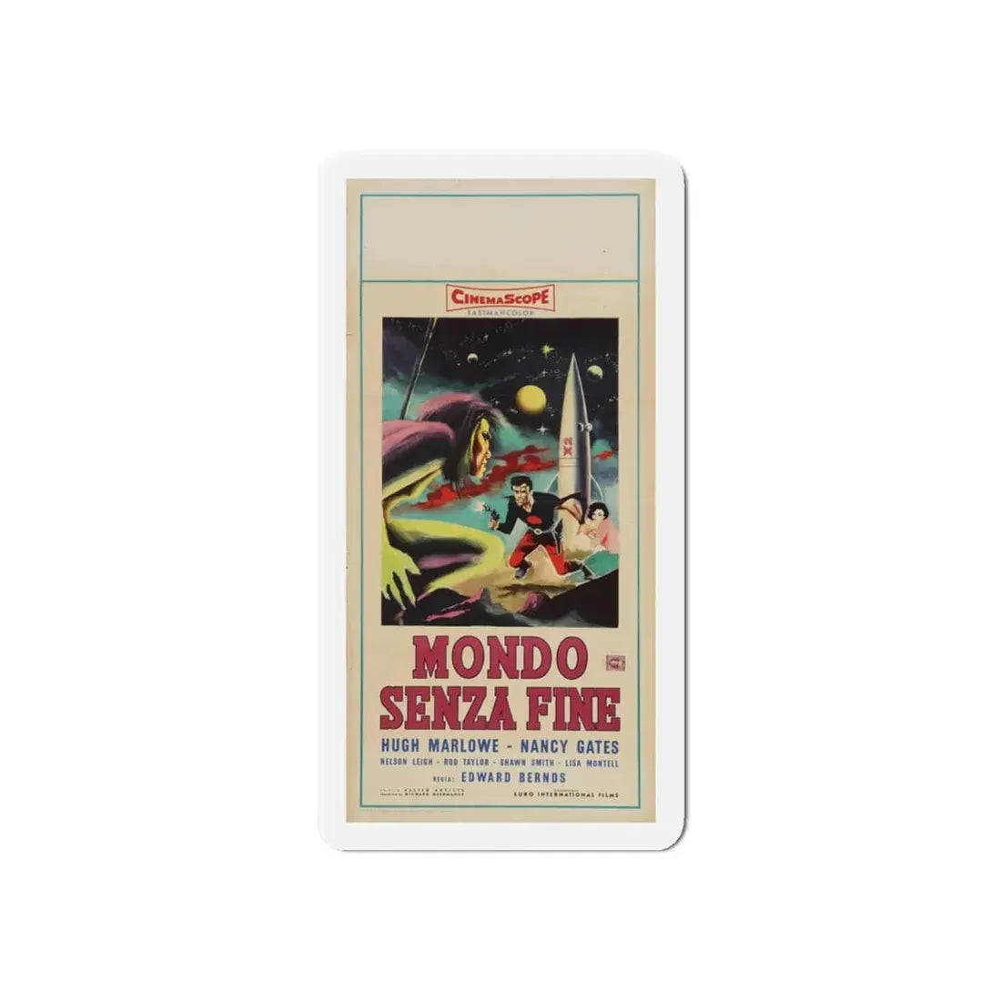 WORLD WITHOUT END (ITALIAN) 1956 Movie Poster - Refrigerator Magnet 6 Inch Die-Cut - The Sticker Space