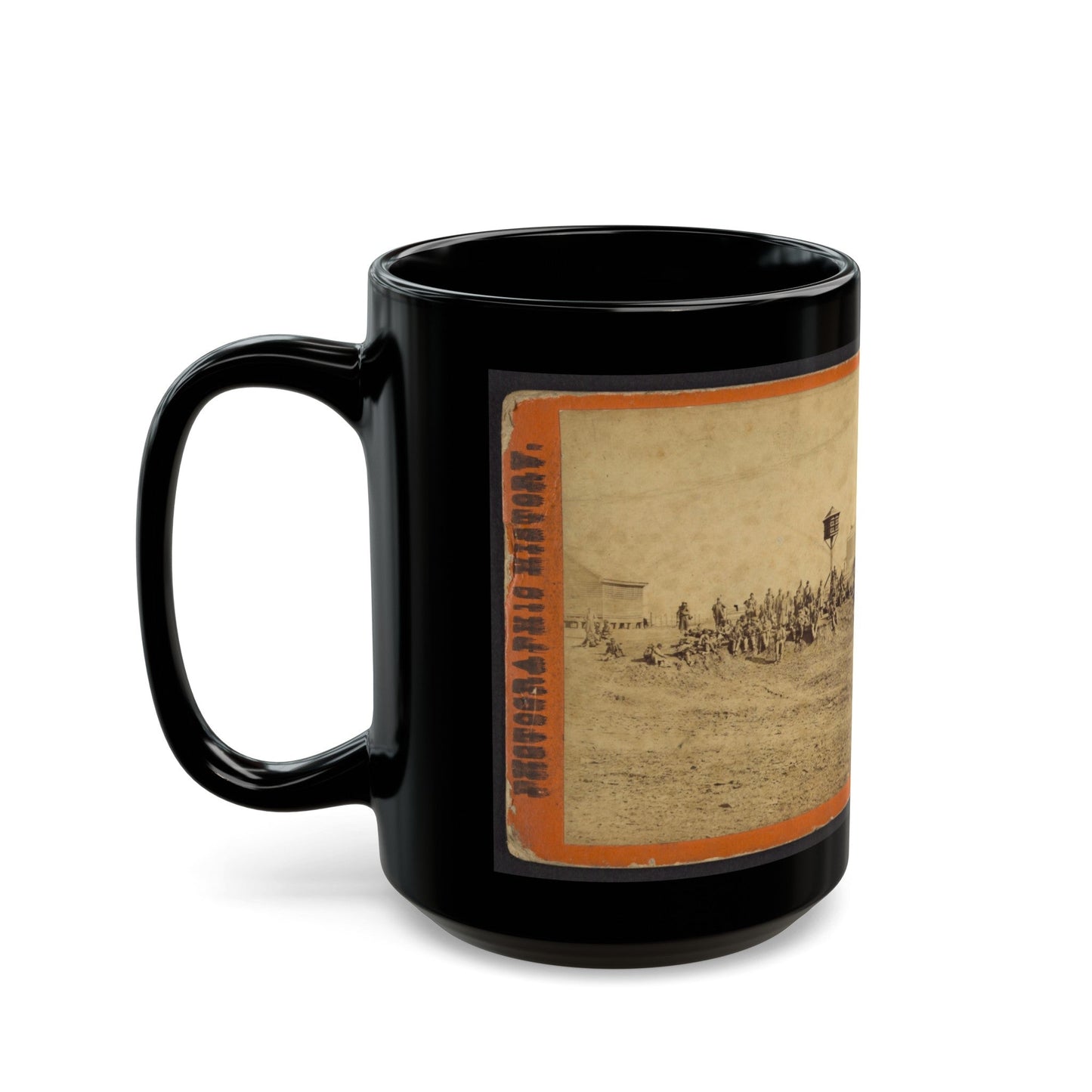 Wounded Colored Soldiers At Aikens Landing (U.S. Civil War) Black Coffee Mug-The Sticker Space