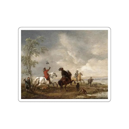 WOUWERMAN, Philips - A Hawking Party (Artwork) STICKER Vinyl Die-Cut Decal White Die-Cut 5 Inch - The Sticker Space