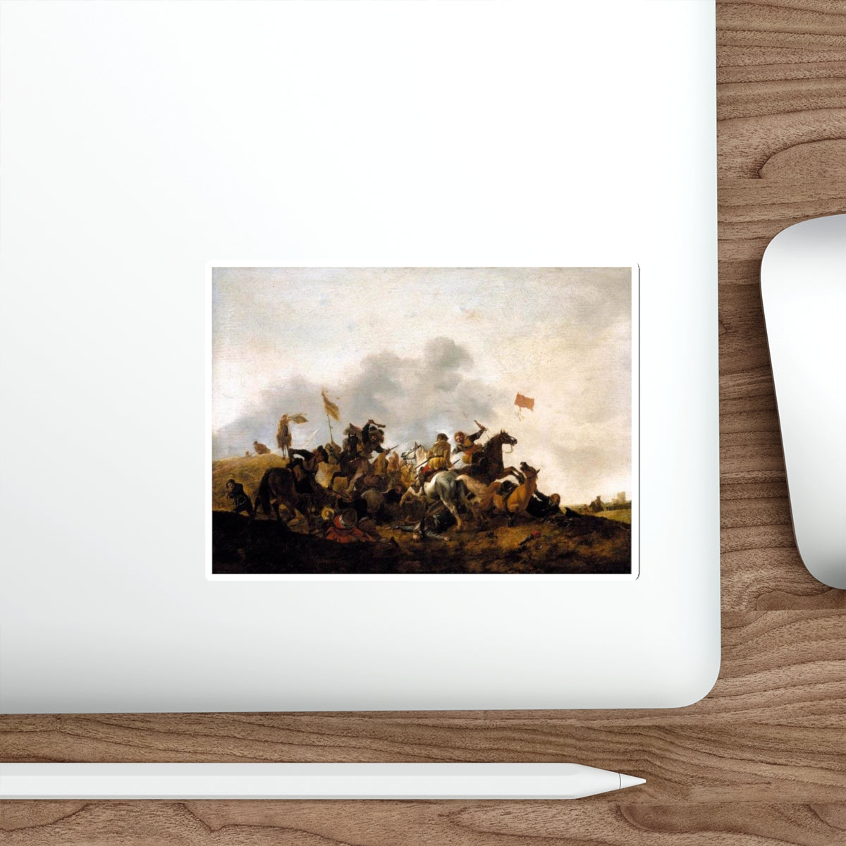 WOUWERMAN, Philips - Cavalry Skirmish (Artwork) STICKER Vinyl Die-Cut Decal-The Sticker Space