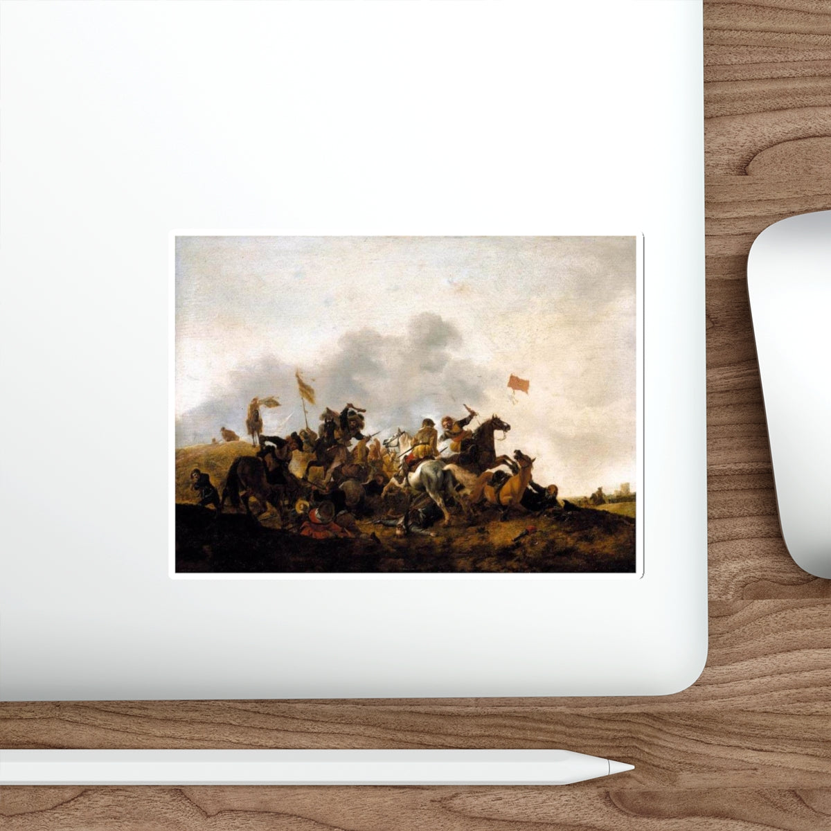 WOUWERMAN, Philips - Cavalry Skirmish (Artwork) STICKER Vinyl Die-Cut Decal-The Sticker Space