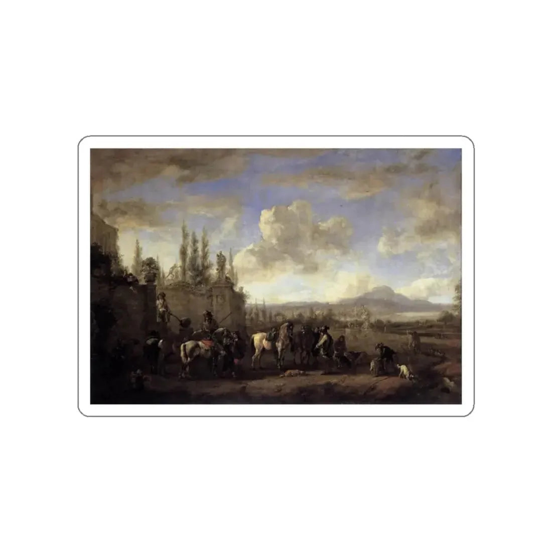 WOUWERMAN, Philips - Setting out on the Hunt (Artwork) STICKER Vinyl Die-Cut Decal White Die-Cut 2 Inch - The Sticker Space