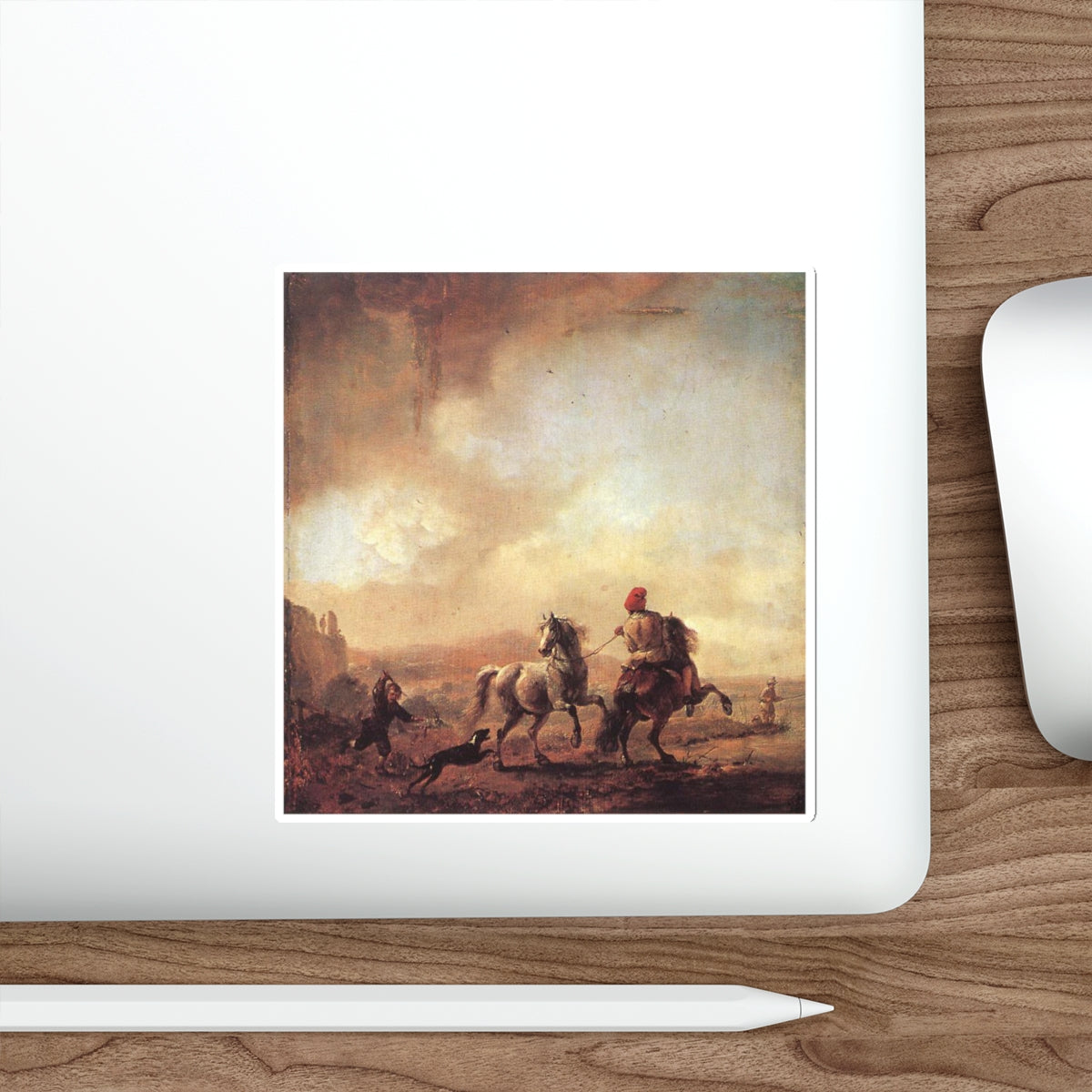 WOUWERMAN, Philips - Two Horses (Artwork) STICKER Vinyl Die-Cut Decal-The Sticker Space