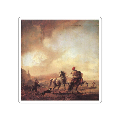 WOUWERMAN, Philips - Two Horses (Artwork) STICKER Vinyl Die-Cut Decal-White-The Sticker Space