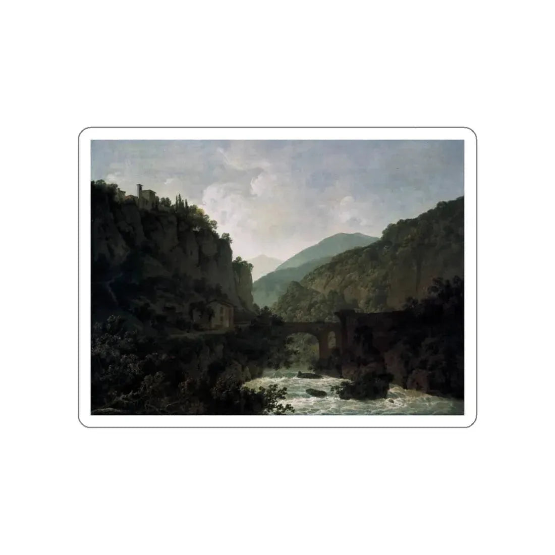 WRIGHT, Joseph - The Cloister of San Cosimato (Artwork) STICKER Vinyl Die-Cut Decal White Die-Cut 3 Inch - The Sticker Space