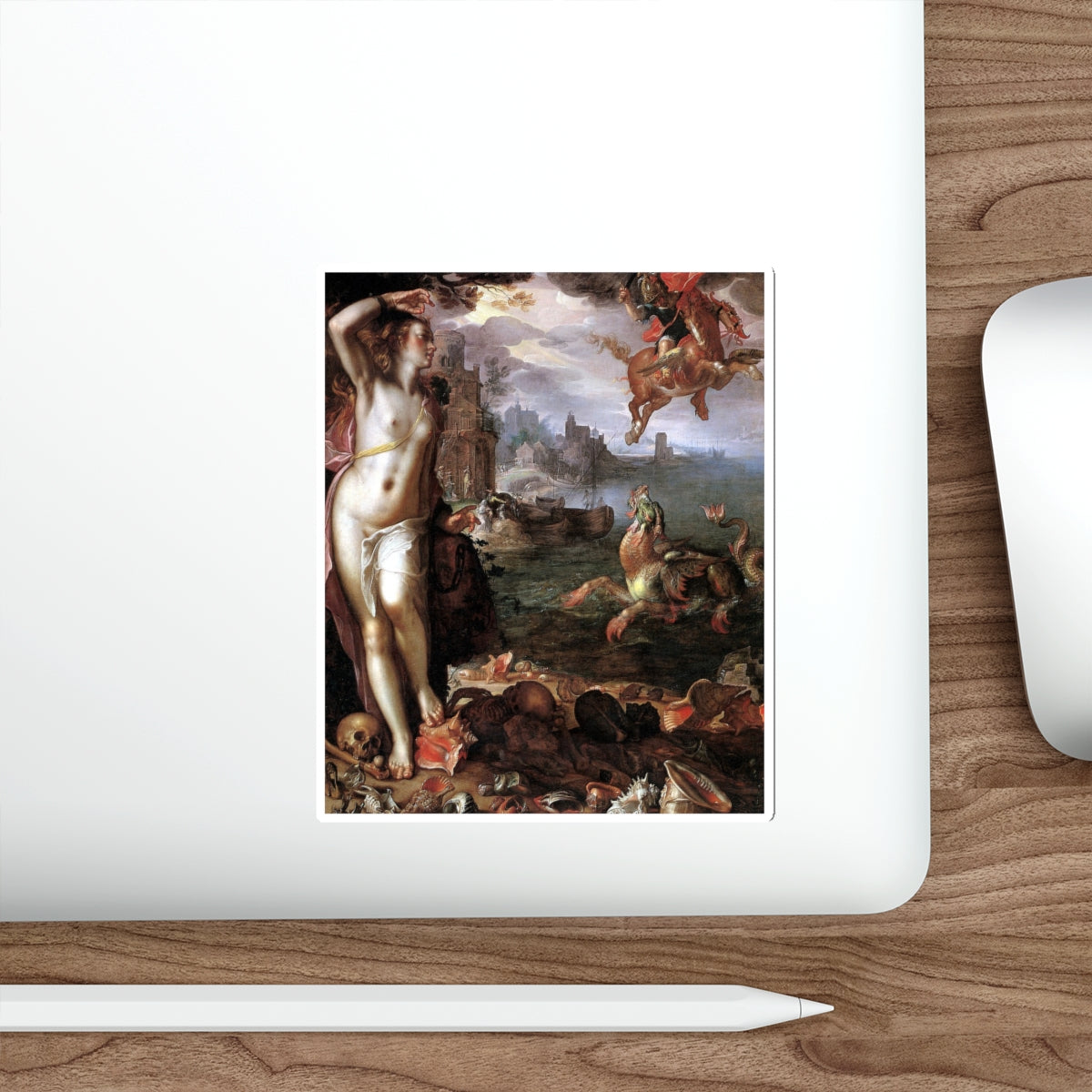 WTEWAEL, Joachim - Perseus and Andromeda (Artwork) STICKER Vinyl Die-Cut Decal-The Sticker Space