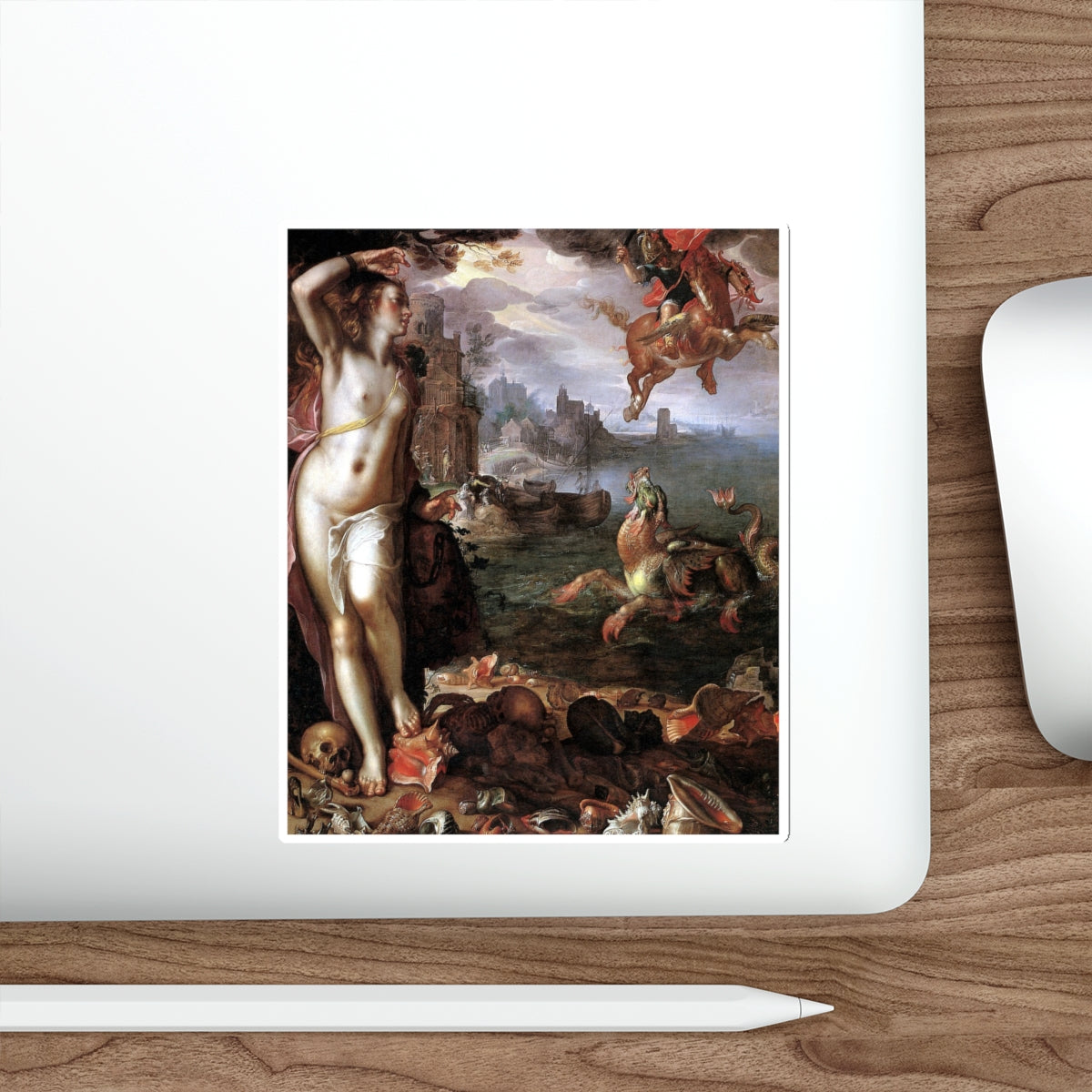 WTEWAEL, Joachim - Perseus and Andromeda (Artwork) STICKER Vinyl Die-Cut Decal-The Sticker Space