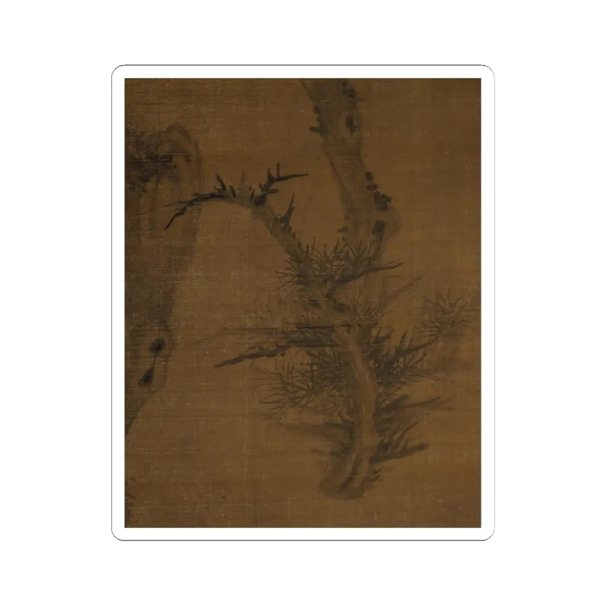 Wu Zhen - Crooked Pine - dated 1335 v3 - STICKER Vinyl Kiss-Cut Decal