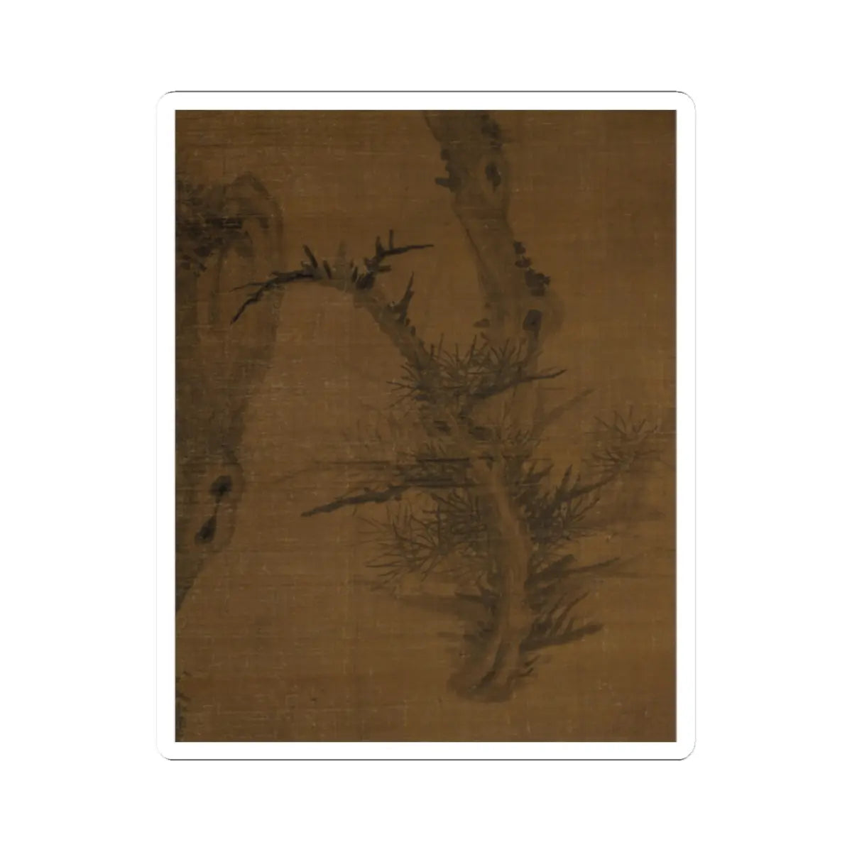 Wu Zhen - Crooked Pine - dated 1335 v3 - STICKER Vinyl Kiss-Cut Decal