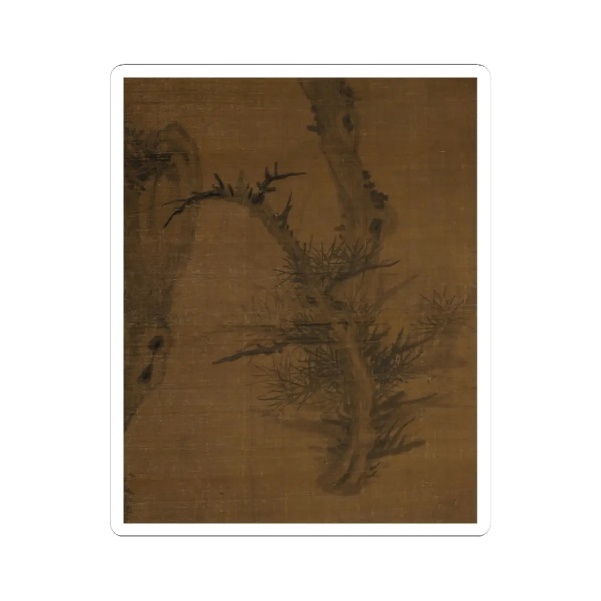 Wu Zhen - Crooked Pine - dated 1335 v3 - STICKER Vinyl Kiss-Cut Decal