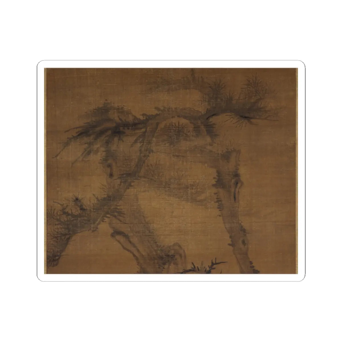 Wu Zhen - Crooked Pine - dated 1335 v4 - STICKER Vinyl Kiss-Cut Decal