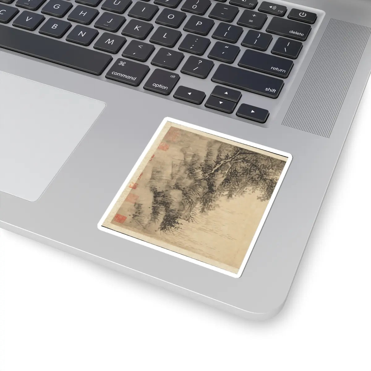 Wu Zhen - Fisherman - ca. 1350 v3 - STICKER Vinyl Kiss-Cut Decal