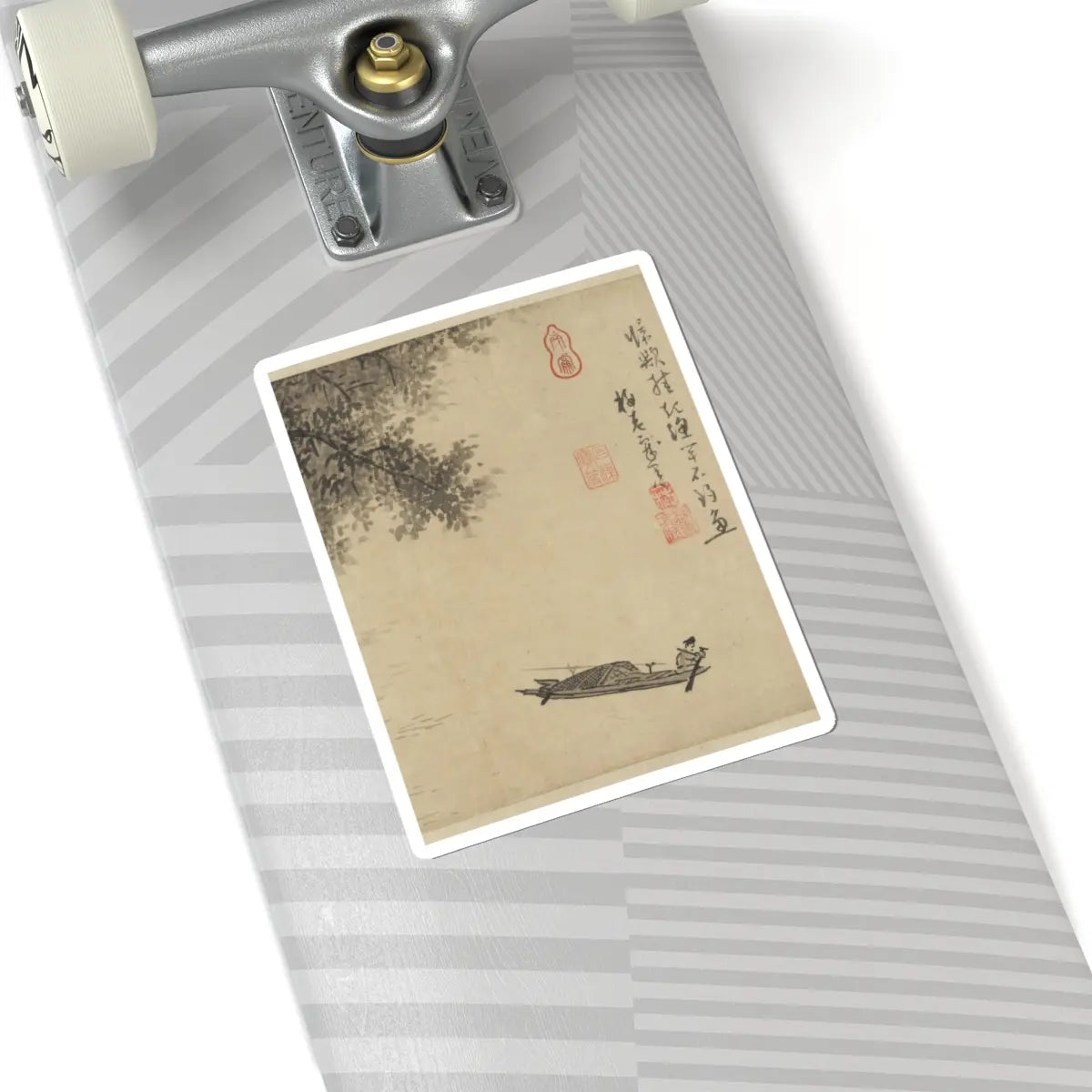 Wu Zhen - Fisherman - ca. 1350 v6 - STICKER Vinyl Kiss-Cut Decal