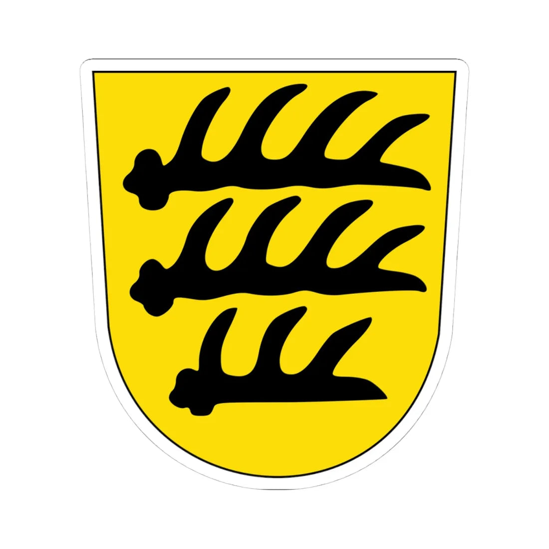 Wuerttemberg Arms (Germany) (Coat of Arms) STICKER Vinyl Kiss-Cut Decal 4 Inch White - The Sticker Space