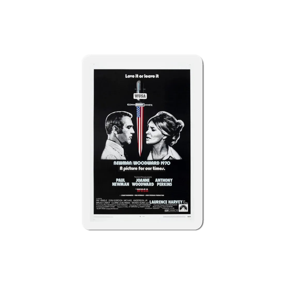 WUSA 1970 Movie Poster Refrigerator Magnet 3 Inch - The Sticker Space