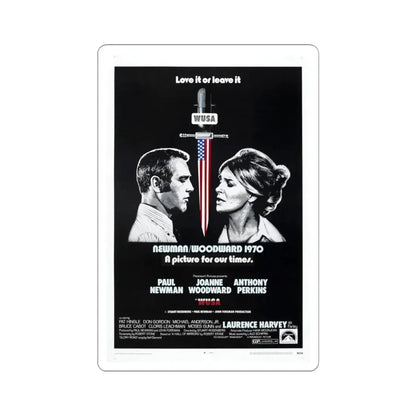 WUSA 1970 Movie Poster - STICKER Vinyl Kiss-Cut Decal 6 Inch White - The Sticker Space