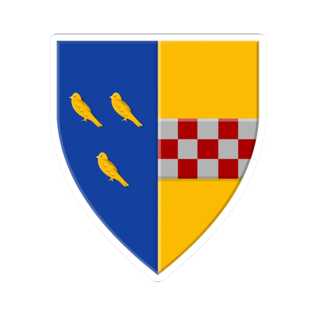 Wuustwezel wapen (Belgium) (Coat of Arms) STICKER Vinyl Kiss-Cut Decal 2 Inch White - The Sticker Space