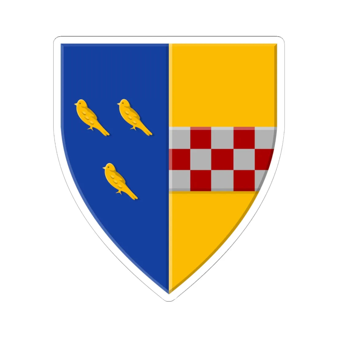 Wuustwezel wapen (Belgium) (Coat of Arms) STICKER Vinyl Kiss-Cut Decal 6 Inch White - The Sticker Space