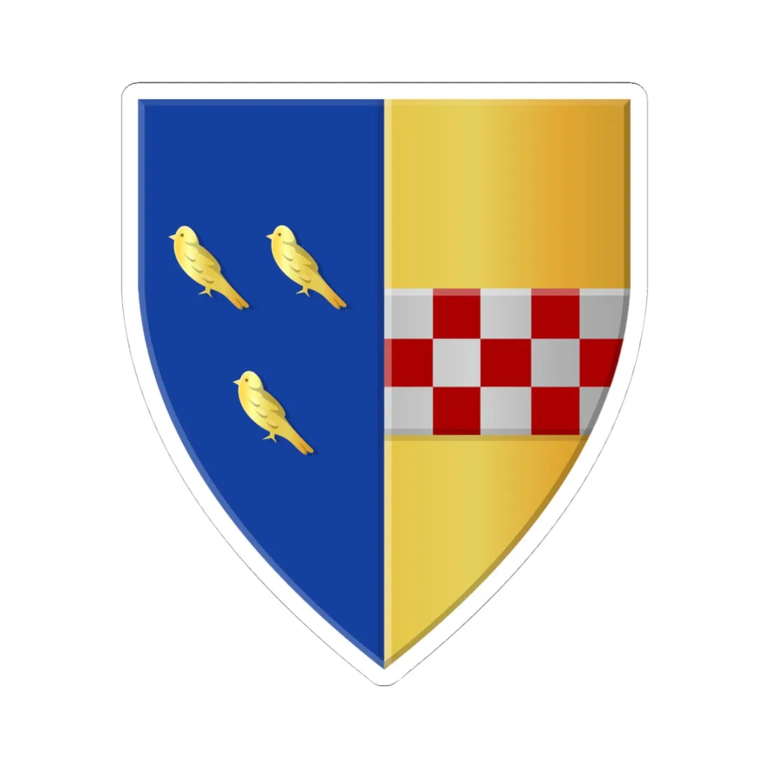 Wuustwezel wapen2 (Belgium) (Coat of Arms) STICKER Vinyl Kiss-Cut Decal 4 Inch White - The Sticker Space