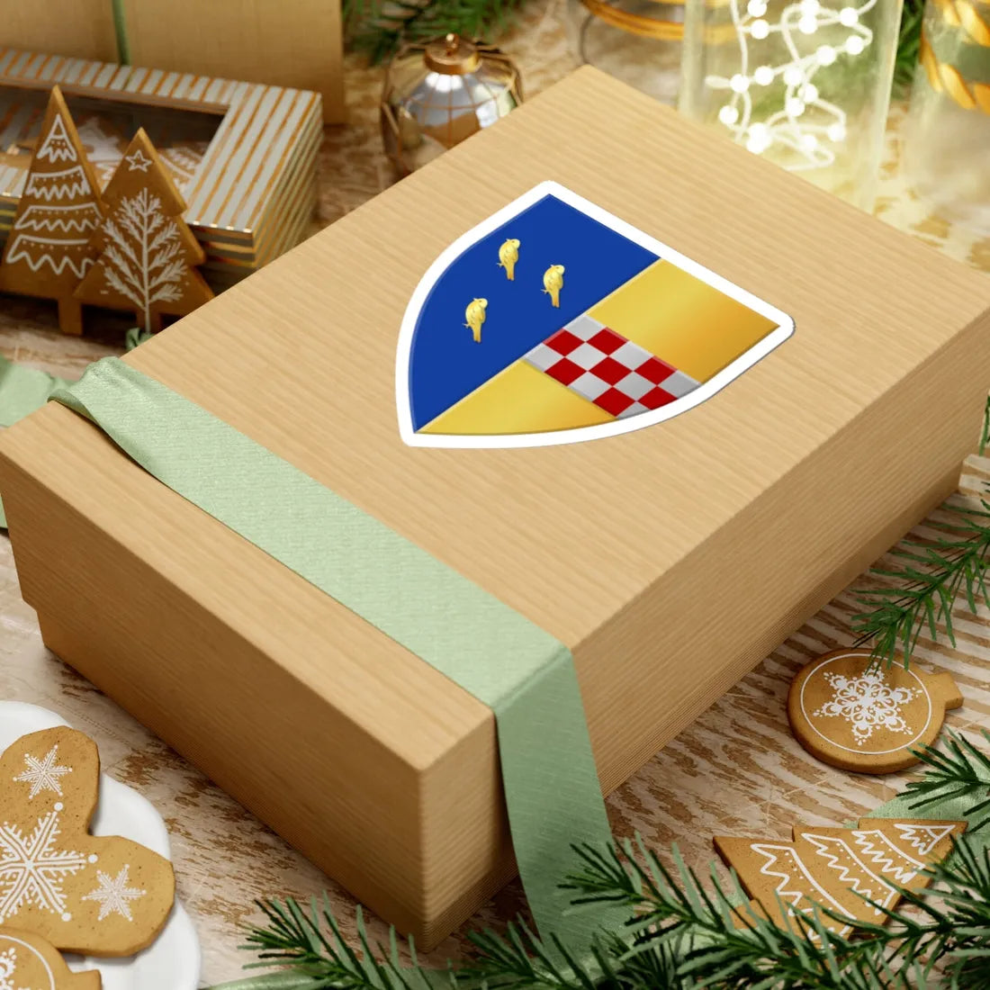 Wuustwezel wapen2 (Belgium) (Coat of Arms) STICKER Vinyl Kiss-Cut Decal - The Sticker Space