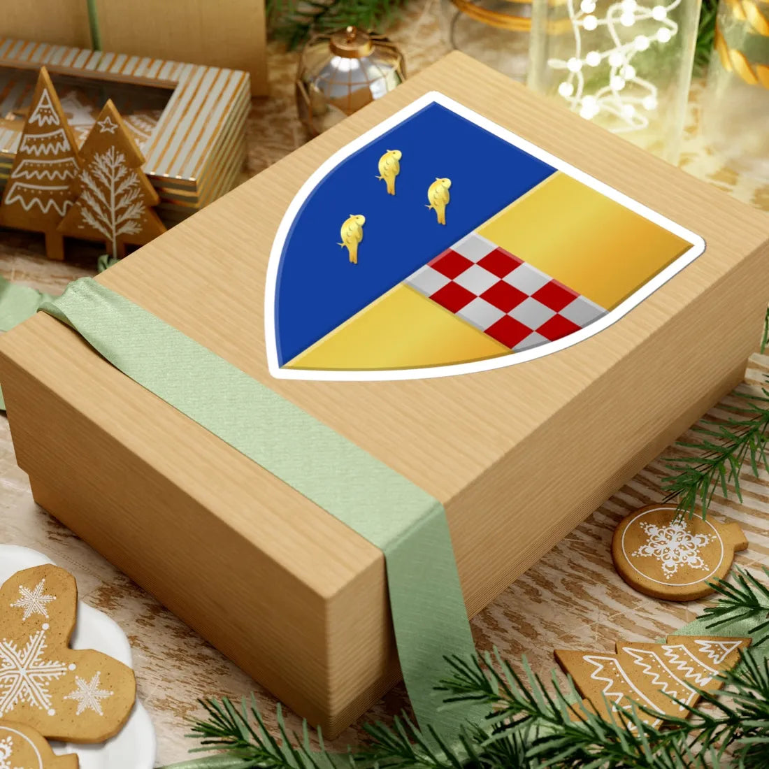 Wuustwezel wapen2 (Belgium) (Coat of Arms) STICKER Vinyl Kiss-Cut Decal - The Sticker Space