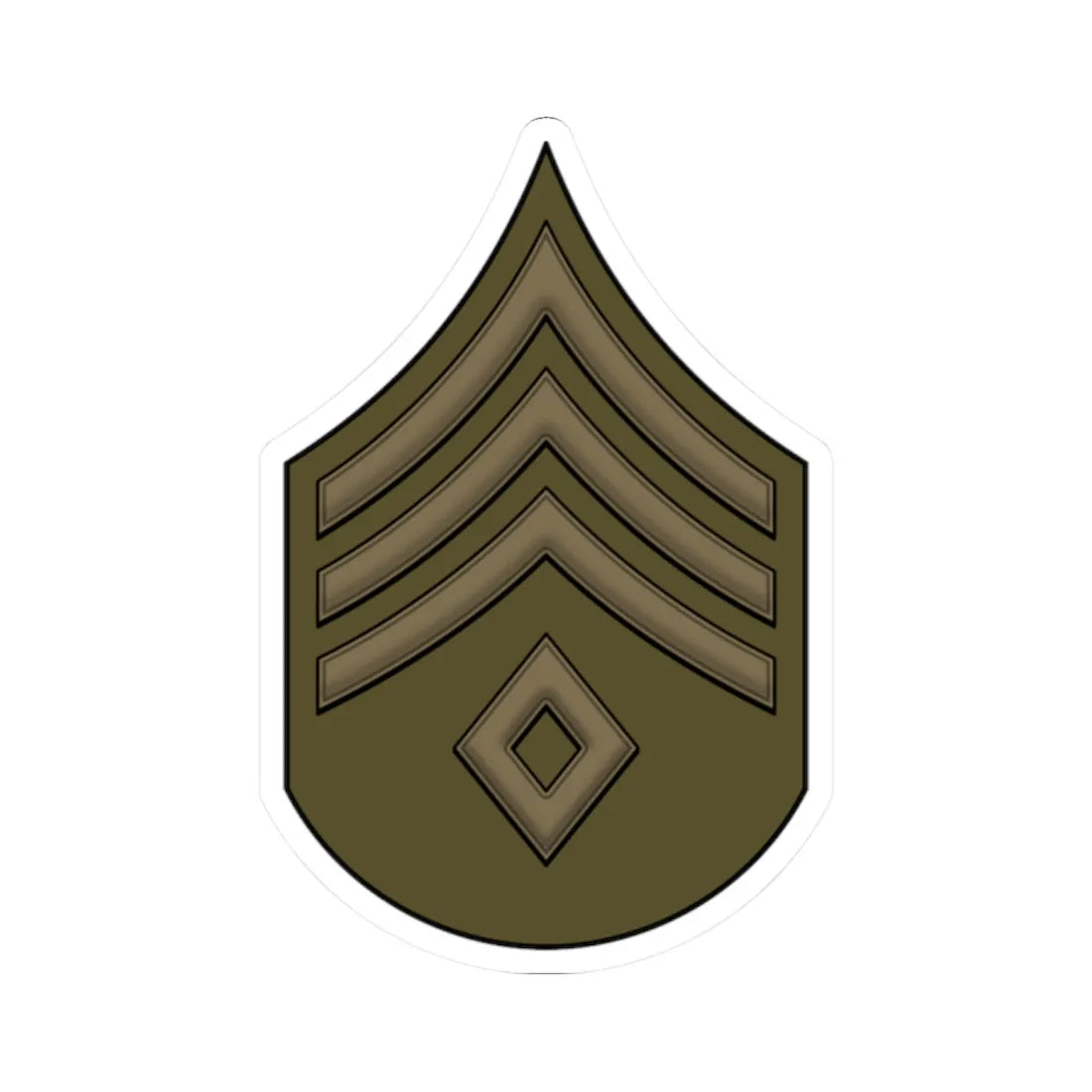 WW1 1sgt (United States) (Military Rank) STICKER Vinyl Kiss-Cut Decal 2 Inch White - The Sticker Space