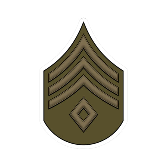 WW1 1sgt (United States) (Military Rank) STICKER Vinyl Kiss-Cut Decal 2 Inch White - The Sticker Space