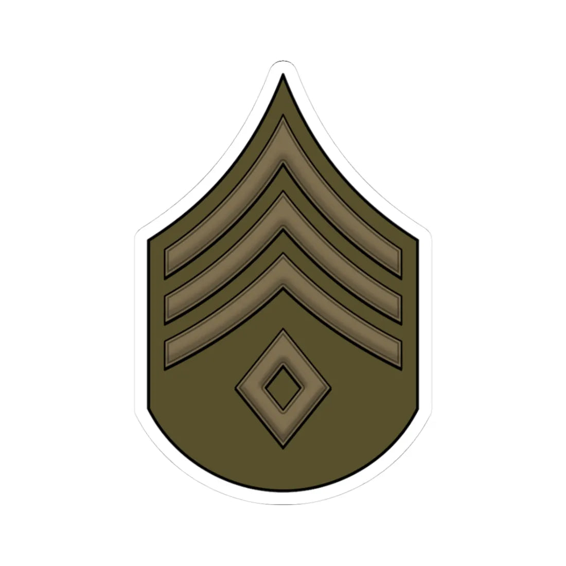 WW1 1sgt (United States) (Military Rank) STICKER Vinyl Kiss-Cut Decal 3 Inch White - The Sticker Space