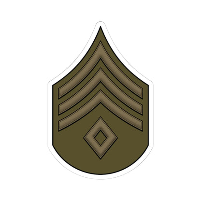 WW1 1sgt (United States) (Military Rank) STICKER Vinyl Kiss-Cut Decal 4 Inch White - The Sticker Space