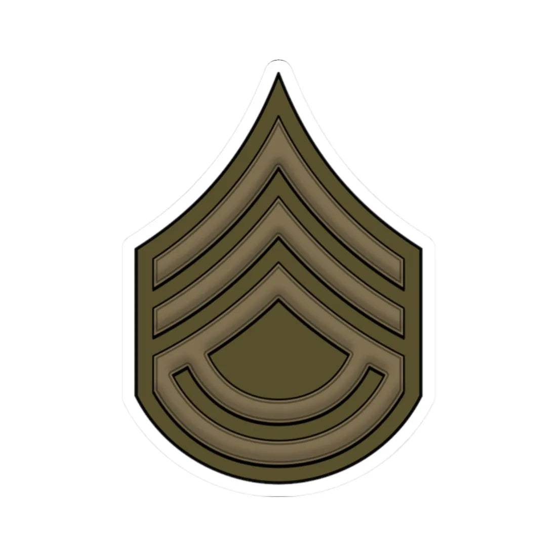 WW1 BattSgtMaj (United States) (Military Rank) STICKER Vinyl Kiss-Cut Decal 2 Inch White - The Sticker Space