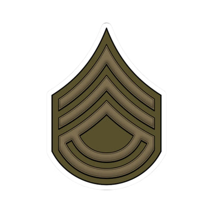 WW1 BattSgtMaj (United States) (Military Rank) STICKER Vinyl Kiss-Cut Decal 2 Inch White - The Sticker Space