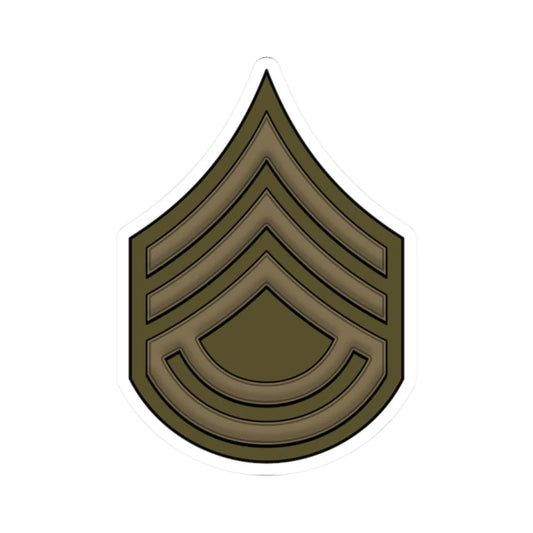 WW1 BattSgtMaj (United States) (Military Rank) STICKER Vinyl Kiss-Cut Decal 2 Inch White - The Sticker Space