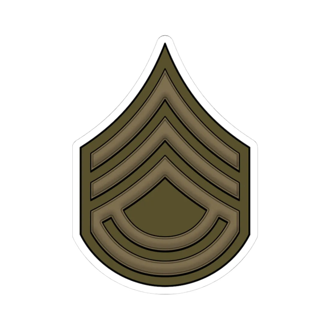 WW1 BattSgtMaj (United States) (Military Rank) STICKER Vinyl Kiss-Cut Decal 3 Inch White - The Sticker Space