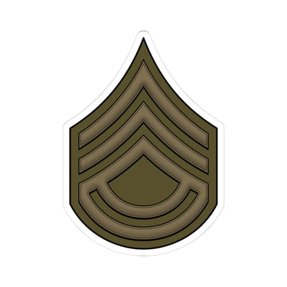 WW1 BattSgtMaj (United States) (Military Rank) STICKER Vinyl Kiss-Cut Decal 3 Inch White - The Sticker Space