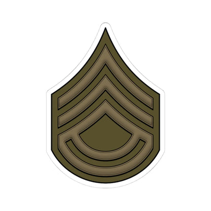 WW1 BattSgtMaj (United States) (Military Rank) STICKER Vinyl Kiss-Cut Decal 4 Inch White - The Sticker Space