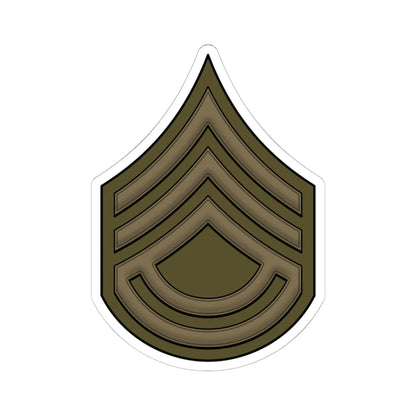 WW1 BattSgtMaj (United States) (Military Rank) STICKER Vinyl Kiss-Cut Decal 6 Inch White - The Sticker Space