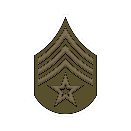 WW1 ColorSgt (United States) (Military Rank) STICKER Vinyl Kiss-Cut Decal 2 Inch White - The Sticker Space