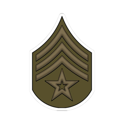 WW1 ColorSgt (United States) (Military Rank) STICKER Vinyl Kiss-Cut Decal 3 Inch White - The Sticker Space