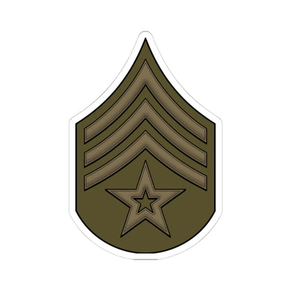 WW1 ColorSgt (United States) (Military Rank) STICKER Vinyl Kiss-Cut Decal 4 Inch White - The Sticker Space