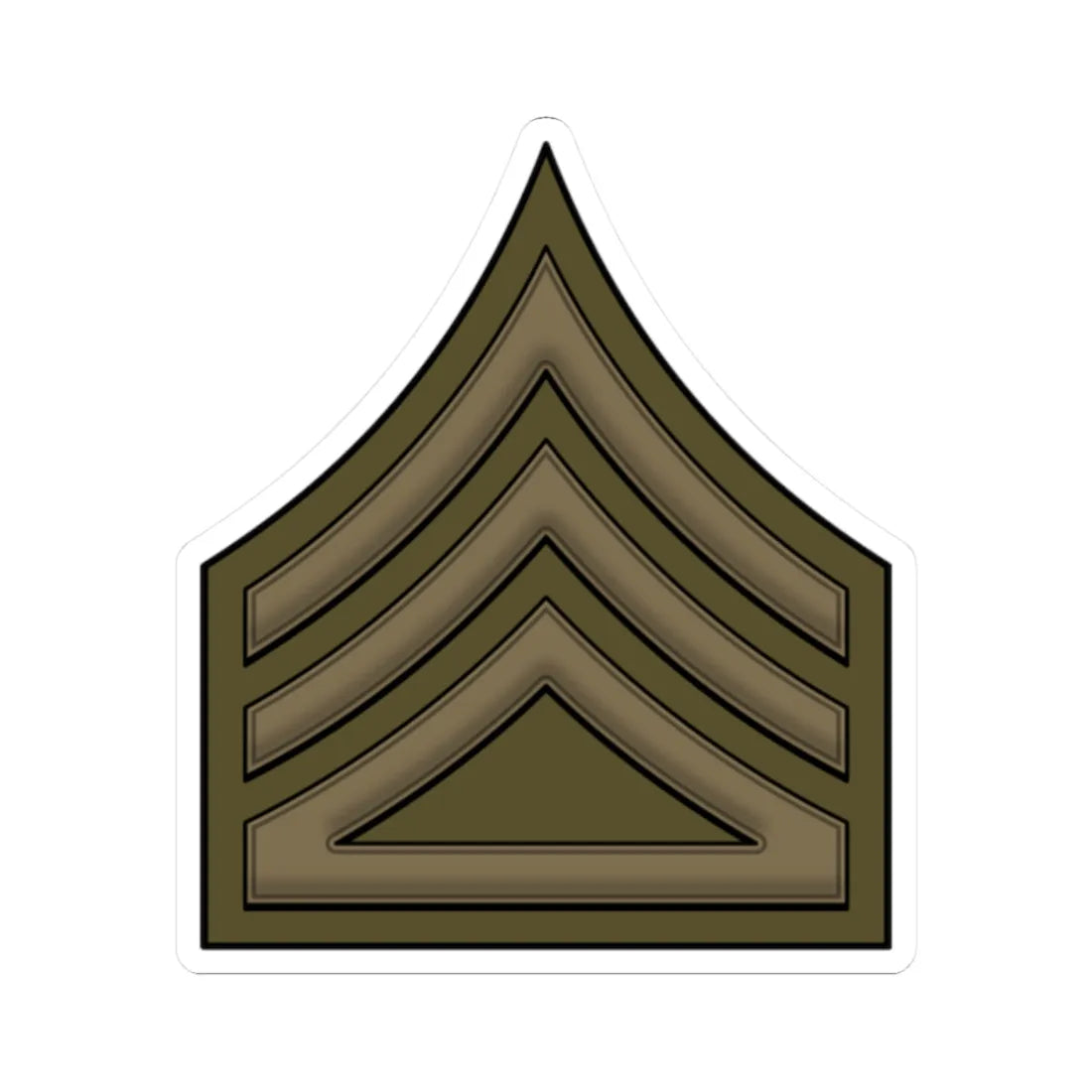 WW1 CompanySupplySgt (United States) (Military Rank) STICKER Vinyl Kiss-Cut Decal 2 Inch White - The Sticker Space