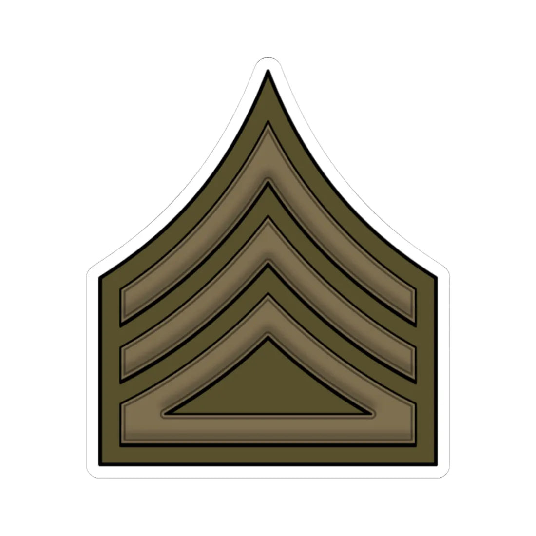 WW1 CompanySupplySgt (United States) (Military Rank) STICKER Vinyl Kiss-Cut Decal 3 Inch White - The Sticker Space