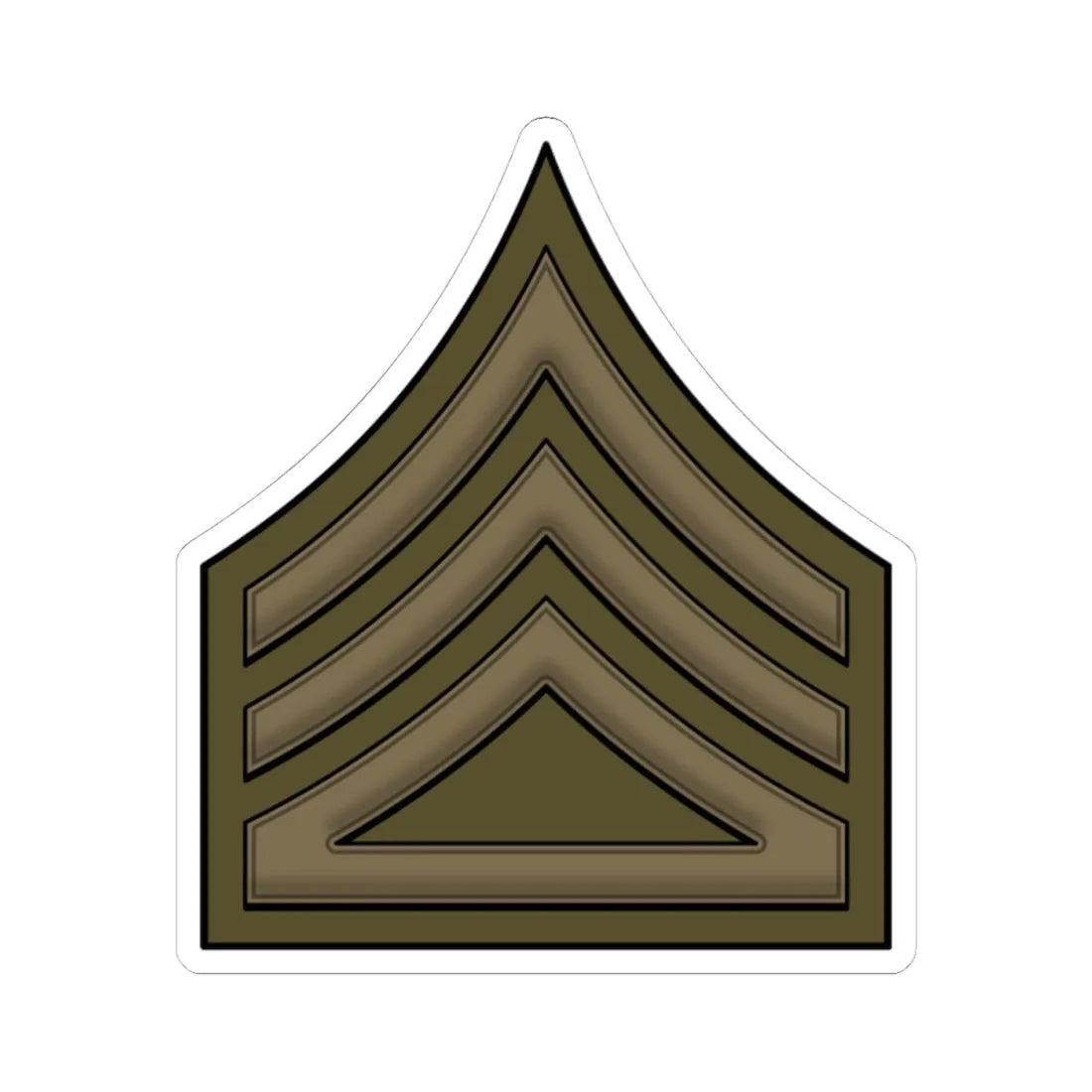 WW1 CompanySupplySgt (United States) (Military Rank) STICKER Vinyl Kiss-Cut Decal 4 Inch White - The Sticker Space