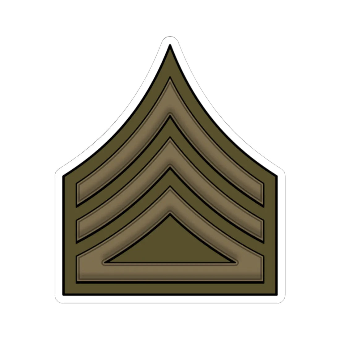 WW1 CompanySupplySgt (United States) (Military Rank) STICKER Vinyl Kiss-Cut Decal 6 Inch White - The Sticker Space