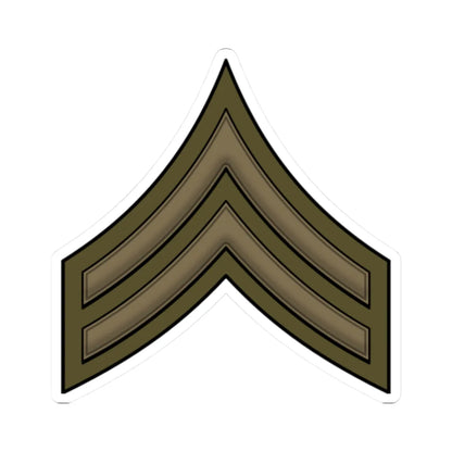 WW1 Corporal (United States) (Military Rank) STICKER Vinyl Kiss-Cut Decal 2 Inch White - The Sticker Space