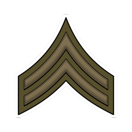 WW1 Corporal (United States) (Military Rank) STICKER Vinyl Kiss-Cut Decal 2 Inch White - The Sticker Space