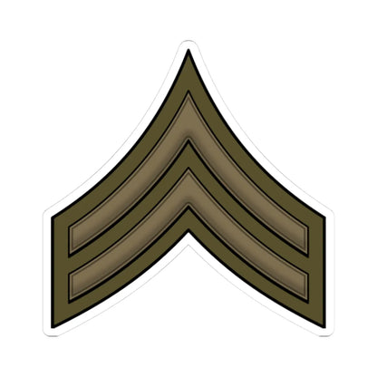 WW1 Corporal (United States) (Military Rank) STICKER Vinyl Kiss-Cut Decal 3 Inch White - The Sticker Space