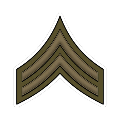 WW1 Corporal (United States) (Military Rank) STICKER Vinyl Kiss-Cut Decal 4 Inch White - The Sticker Space