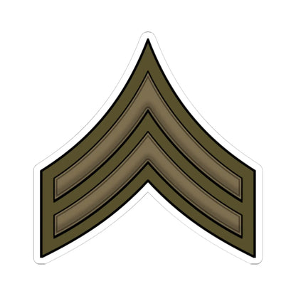 WW1 Corporal (United States) (Military Rank) STICKER Vinyl Kiss-Cut Decal 6 Inch White - The Sticker Space